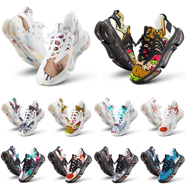 

fashion custom shoes men women running shoe diy multi color red grey mens customized outdoor sports sneaker trainers, Black