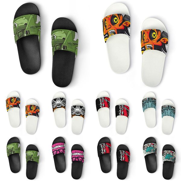 

custom shoes pvc slippers men women diy home indoor outdoor sneakers customized beach trainers slip-on color143