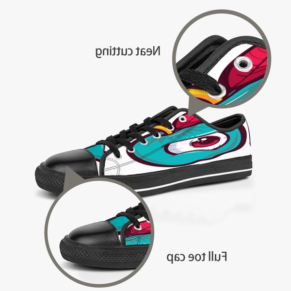 

custom shoes men low diy women canvas skateboard sneakers triple black customization uv printing sports sneakers kele 43 ization546 ization