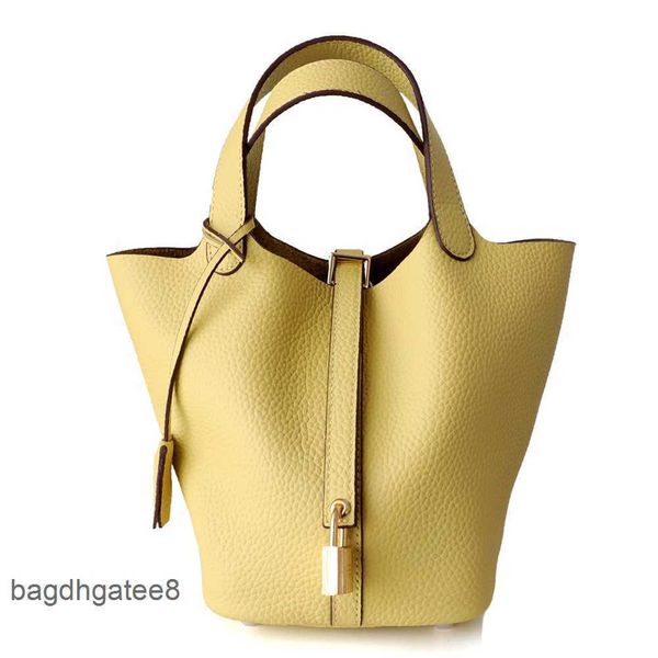 

women s picotin locks 2023 bag leather h designer bags basket 18cm tote layer kraft vegetable bucket hand litchi pattern 3du2cvn w8z7
