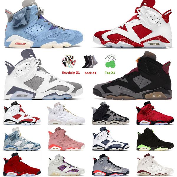

basketball shoes 6 6s vi jumpman university blue red oreo cool grey bordeaux cactus jack tech chrome unc men women trainers sneakers eur 36-, White;red