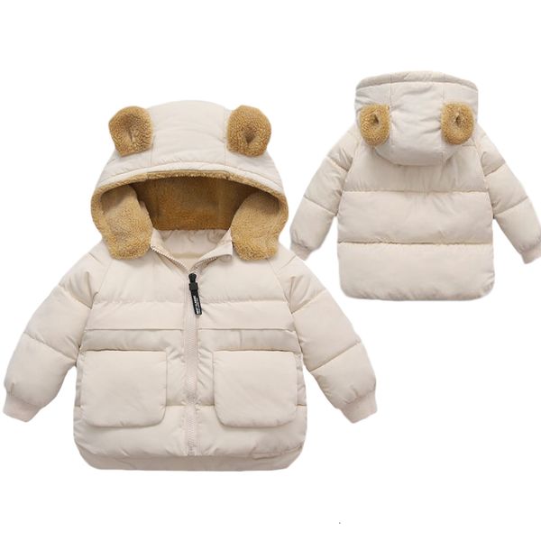 

down coat lawadka winter children girls boys jacket cotton coats with ear hoodie clothes fashion kid children's jacket outerwear 2-6t 2, Blue;gray