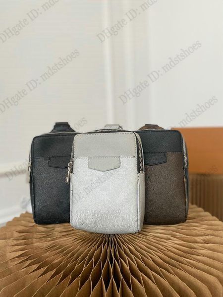 

taigarama collection outdoor sling bag mens leather cross body luxury messenger bag monograms/damier pattern fabric m30741