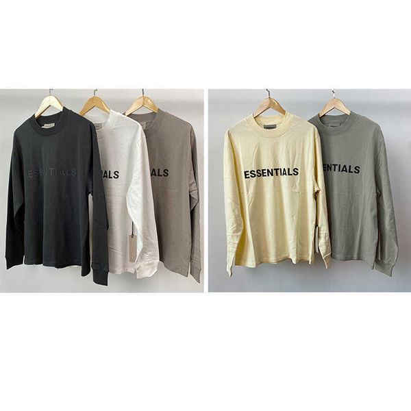 

designer mens womens hoodie essentialss sweatshirts winter sweaters long sleeve t-shirt classic cotton double thread fashion brand loose cas, Black