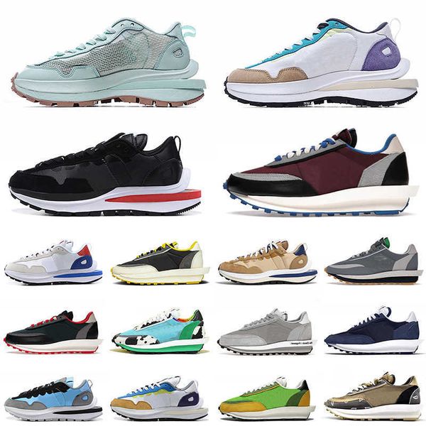 

ld waffle women mens running shoes vaporwaffle trainers undercover clot kiss of death cool grey sesame blue void dark iris fragment jogging, Black