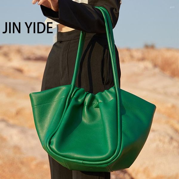 

women tote bag pu leather purses and handbags fashion casual solid color large capacity vintage pleated shoulder