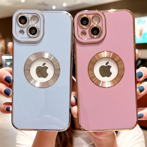 

luxury soft electroplated phone case for iphone 11 12 13 14 pro max xs x xr 7 8 plus mini hollow out silicone cases cover