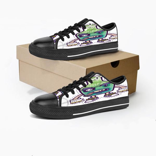 

men women diy custom shoes low canvas skateboard sneakers triple black customization uv printing sports sneakers xuebi 177-5