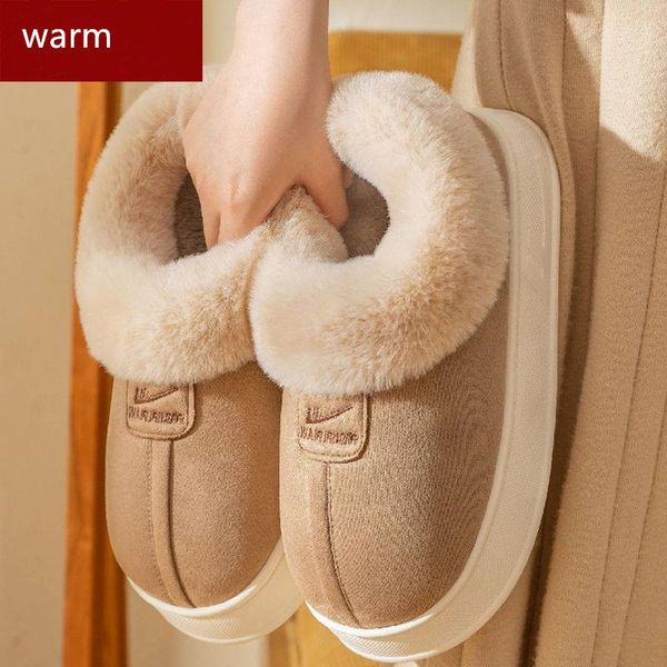 

winter women's cotton boots indoor home non-slip warm with velvet thick soles comfortable light casual, Black