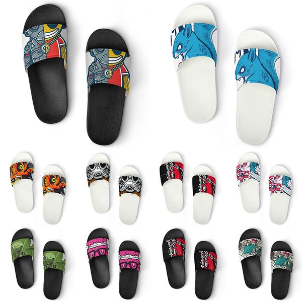 

custom shoes pvc slippers men women diy home indoor outdoor sneakers customized beach trainers slip-on color194