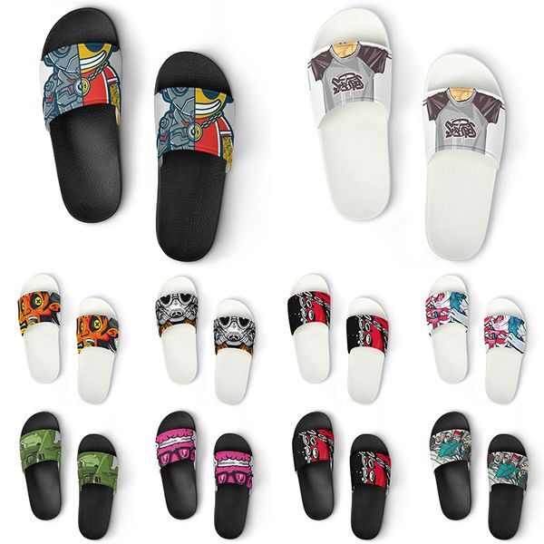 

custom shoes pvc slippers men women diy home indoor outdoor sneakers customized beach trainers slip-on color239