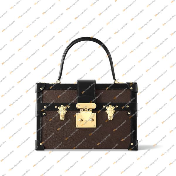 

ladies fashion casual designer luxury petite malle bag tote handbag shoulder bags cross body mirror quality m46309 purse pouch
