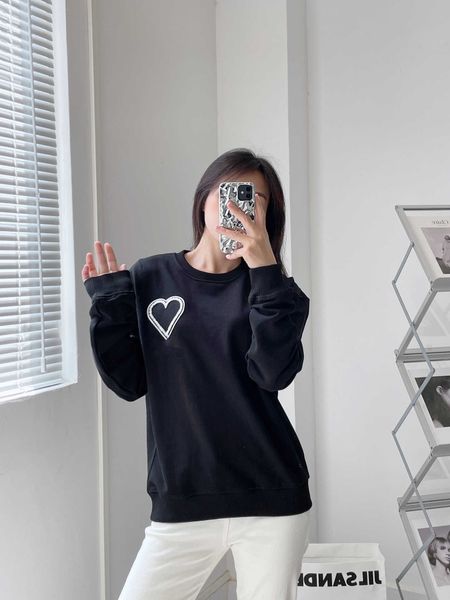 

men hoody fashion amri hoodie designer cotton star embroidery love round neck sweater lovers loose casual joker pullover long sleeve women s, White;black