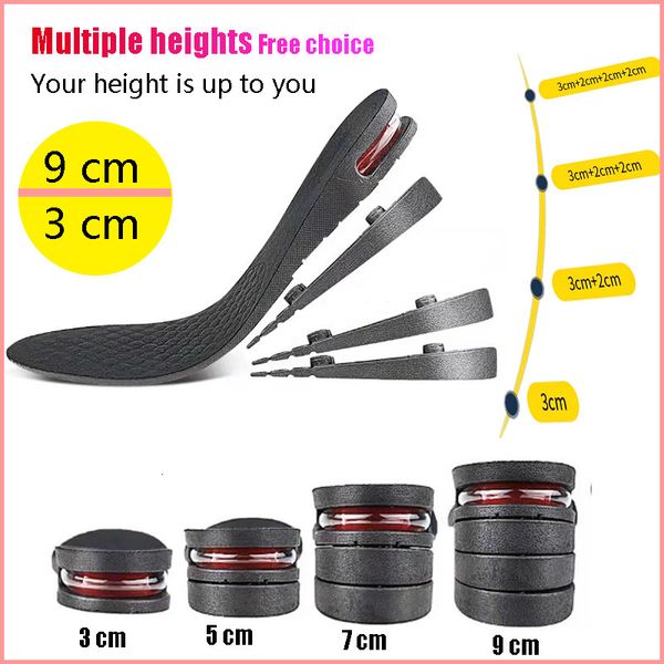 

shoe parts accessories 3-9cm invisible height increased insole can inserted into the sole adjustable more comfortable supporting 221115, White;pink