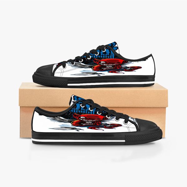 

men women diy custom shoes low canvas skateboard sneakers triple black customization uv printing sports sneakers danta 148-2