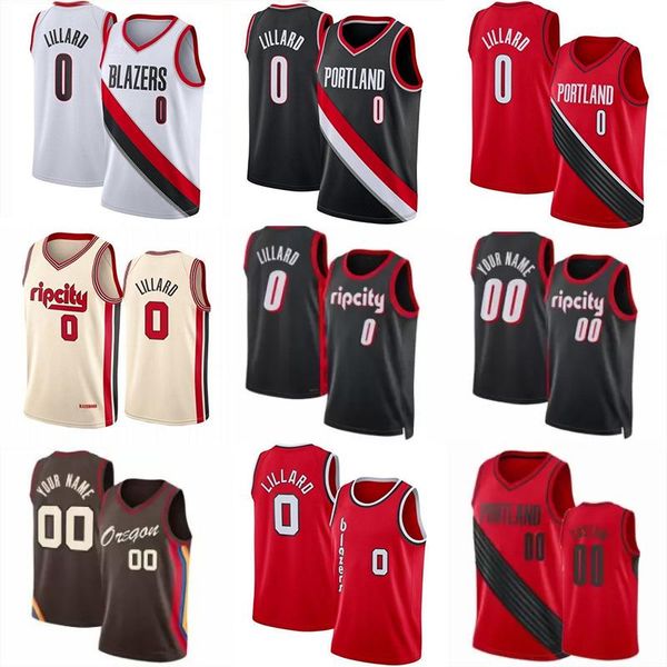 

trai blazer damian 0 lillard jersey anfernee 1 simons 11 josh hart gary 00 payton custom basketball jerseys keon johnson city jerami 9 grant, Black;red