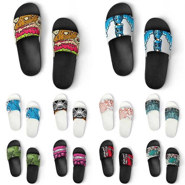 

custom shoes pvc slippers men women diy home indoor outdoor sneakers customized beach trainers slip-on color96