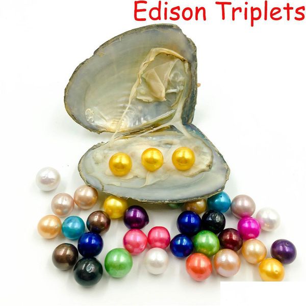 

pearl new nt 912mm colored edison big large round grade pearls natural triplets in oyster with vacuum packing diy jewellery drop del dh6mq, White