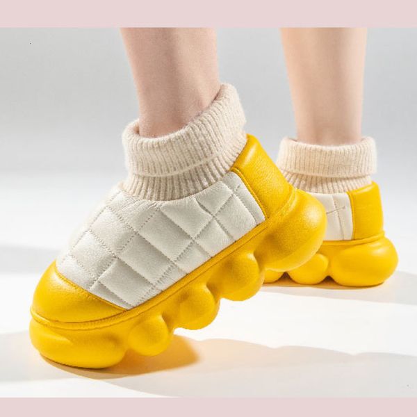 

boots winter woman fur shoes high heels chunky female ankle platform outside wear wholesale cotton footwear women's snow boot 221114, Black