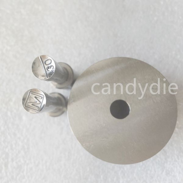 

usa 3d round number m30 stamp logo hard bearing steel tool lab supply candy milk cast singler punch tablet dies mold set for tdp0 tdp1.5 tdp