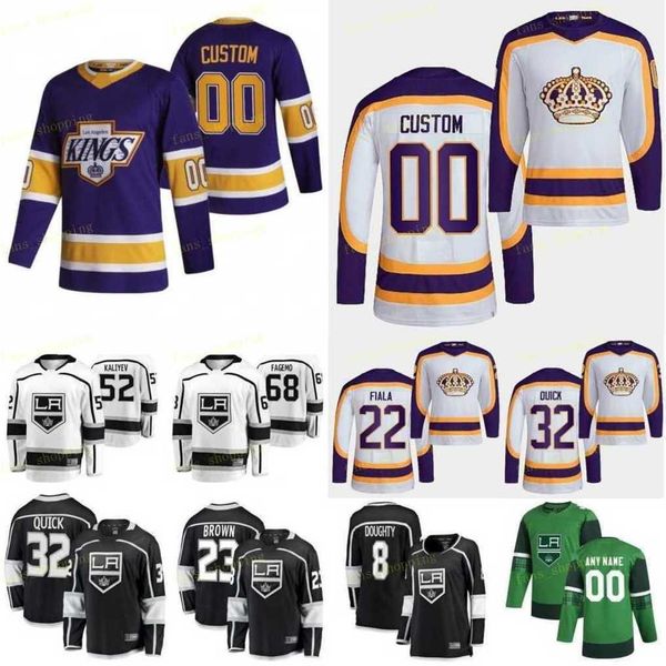 

kevin fiala 2022-23 reverse retro king jersey anze kopitar brendan lemieux adrian kempe jonathan quick phillip danault quinton byfield alex, Black;red