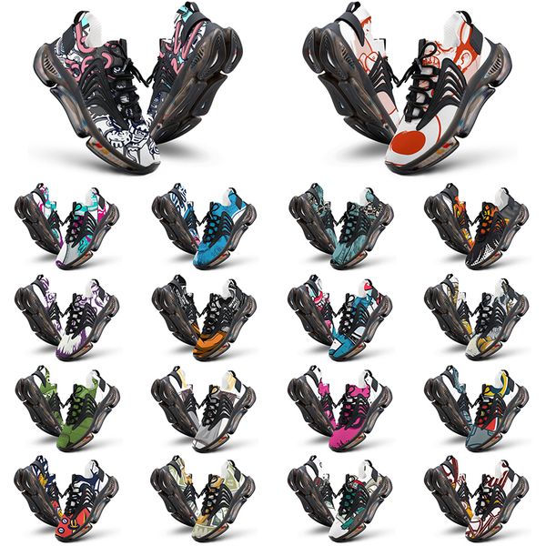 

elastic running shoes custom shoes men women diy white black green yellow red blue mens trainer outdoor sneakers size 38-46 color16