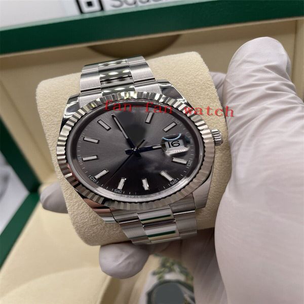 

datejust watches 41 steel /18k white gold rhodium dial jubilee watch 126334 en's automatic watches, Slivery;brown