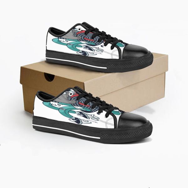 

custom shoes classic canvas low cut skateboard casual triple black accept customization uv printing low mens womens sports sneakers breathab