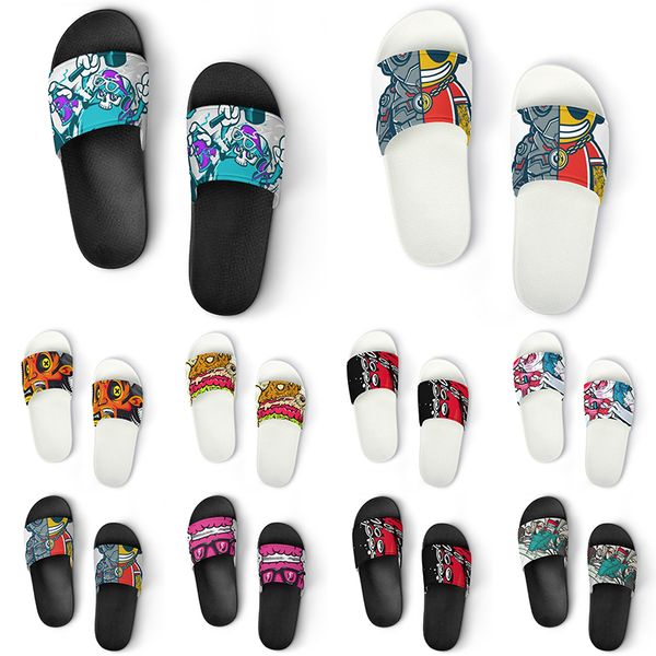 

custom shoes pvc slippers men women diy home indoor outdoor sneakers customized beach trainers slip-on color285