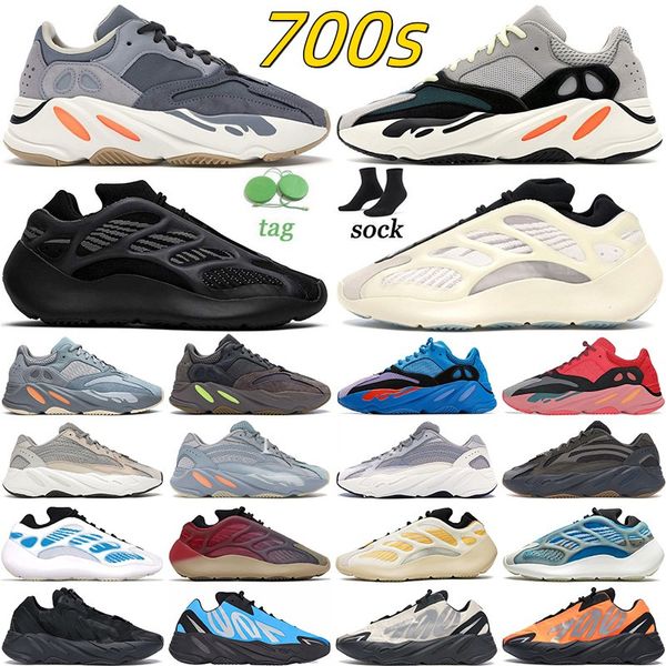 

designer running shoes 700 700s v1 v2 v3 mnvn men women og rubber faded azure fade runner mens arzareth kyanite clay brown trainers sports, Black