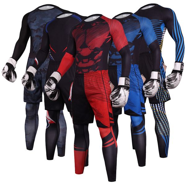 

gym clothing men's cycling fitness basketball suit leisure sports three piece suit, White;black