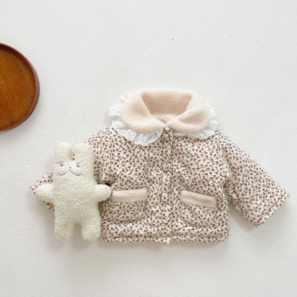 

rompers jacket boy winter coatthicked winter jacket girls winter coat lightweight warm soft puffy cotton outwear with hood children 221114, Blue