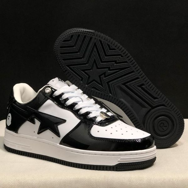 

motorcycle boots 2022 bapesta bapestas baped sta casual shoes sk8 low men women black white pastel green blue suede pink mens womens trainer