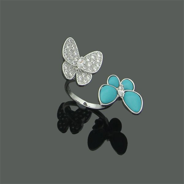 

ing style s925 sterling silver open lucky women's designer ring mother of pearl