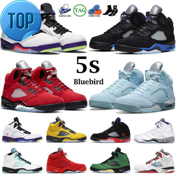 

5s basketball shoes 5 bluebird moonlight racer blue raging red stealth 2.0 alternate grape what the metallic white trainers sports sneakers, Black