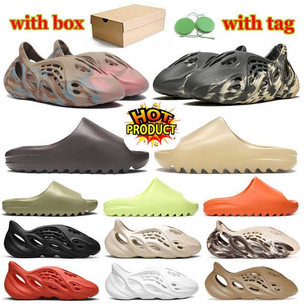 

with box slide slippers designer slides sandals men women slider designers sneakers sandal shoe desert sand bone triple white black fashion