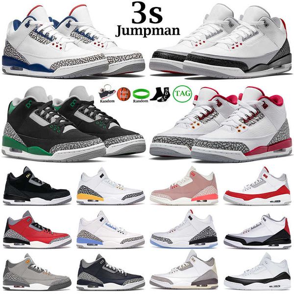

3s dr shoes men basketball shoes jumpman 3 cardinal red pine green racer blue cool grey georgetown court purple laser orange mens trainers o, Black
