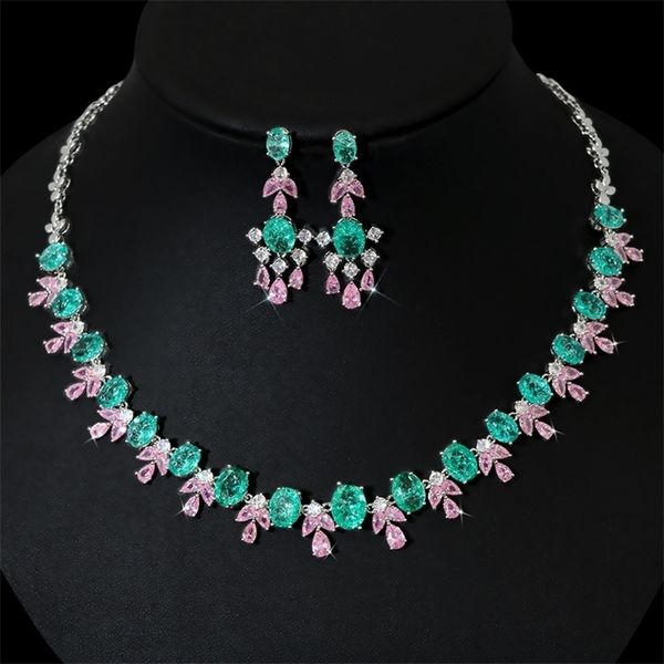 

wedding jewelry sets advanced green cz luxury african for women party zircon crystal dubai bridal set gift 221115, Slivery;golden