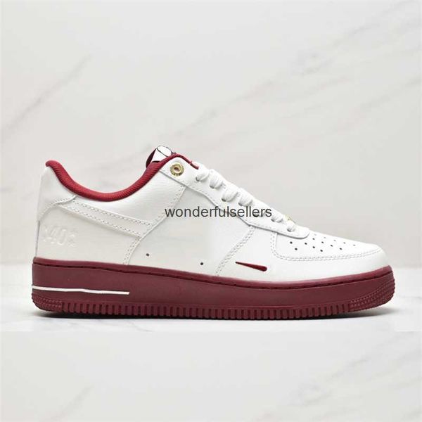 

classic retro casual skateboard shoes one 1 40th anniversary red white forces low women mens sports trainers sneakers size 36 45