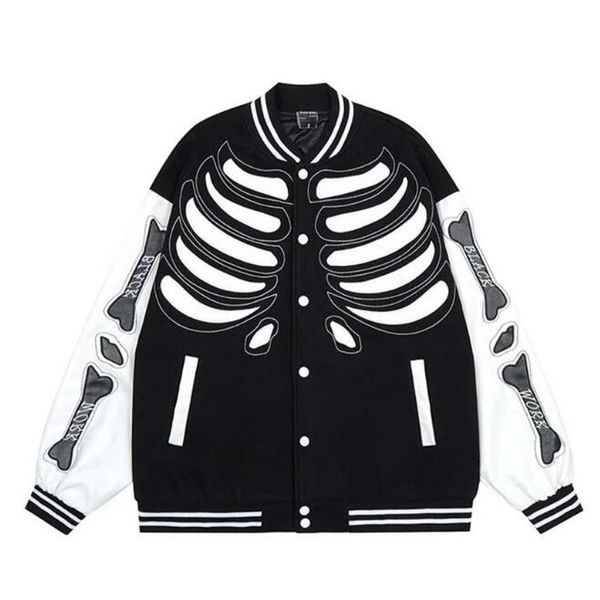 

men coats gothic baseball jacket embroidery vintage fashion college varsity, Black;brown