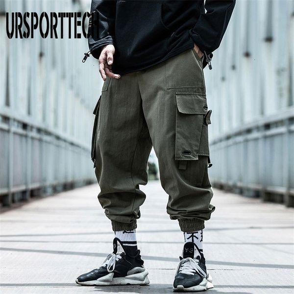 

mens pants cargo men hip hop harem pant streetwear harajuku track jogger sweatpant cotton techwear trousers male 221115, Black