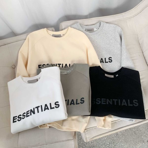 

designer hoodie warm essentials hooded hoodies sweater suit mens womens fashion streetwear pullover autumn and winter new chest letter men&#, Black