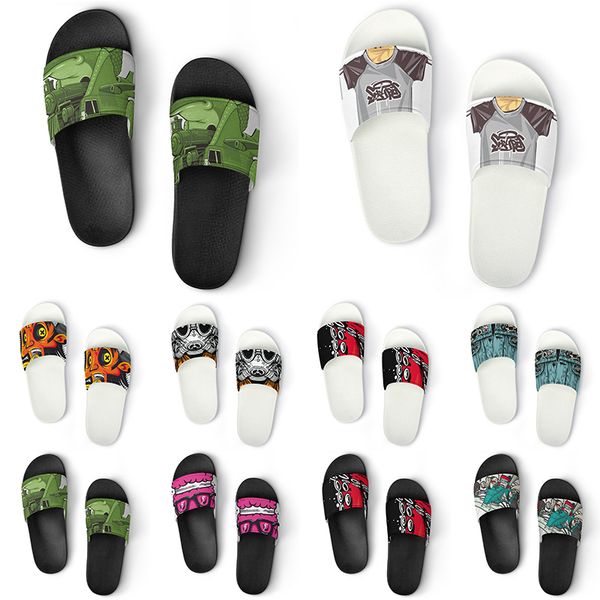 

men shoes slippers pvc casual custom women diy home indoor outdoor sneakers customized beach trainers slip-on color151405 ized320 ized, Black