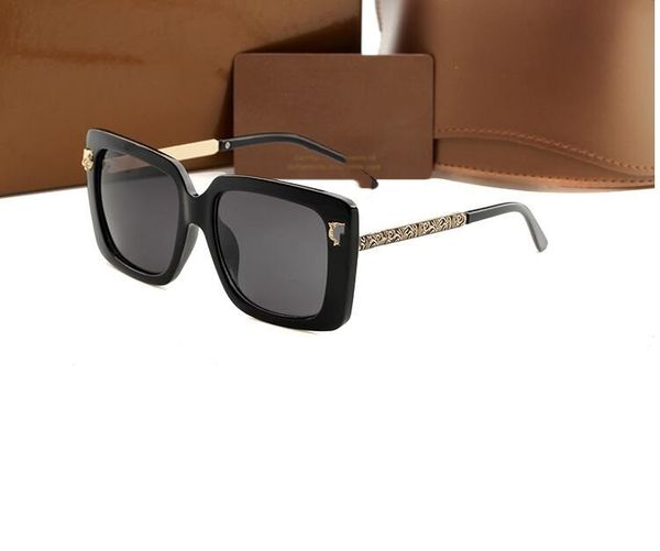 

1 piece fashion sunglasses toswrdpar glasses sunglasses designer men's ladies brown case black metal frame dark 50mm lens 0216, White;black