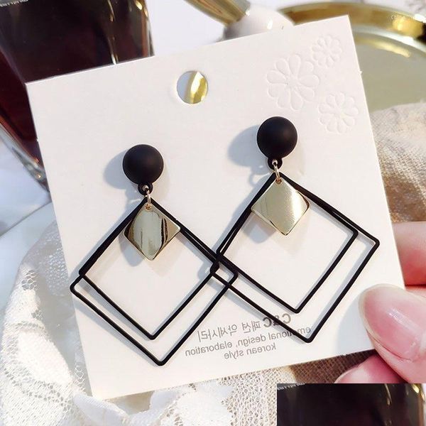 

dangle chandelier dangle earrings fashion geometry safety pin minimalist hollowing out statement korean gold drop earings for wome dheex, Silver