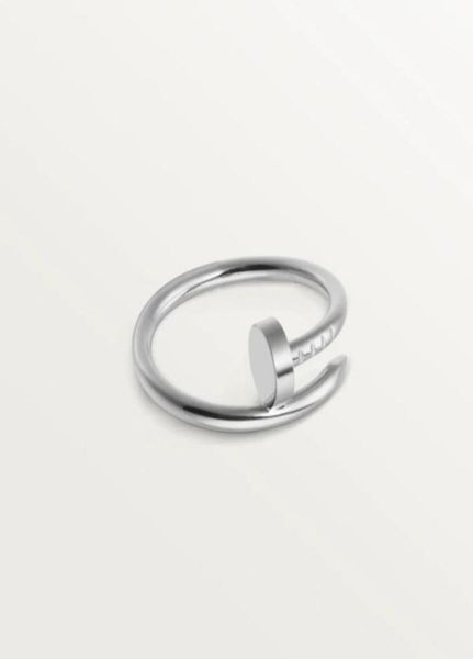 

designer ring woman man nail love band ring stones design screw jewelry couple lover silver gold rings dust bag4055536