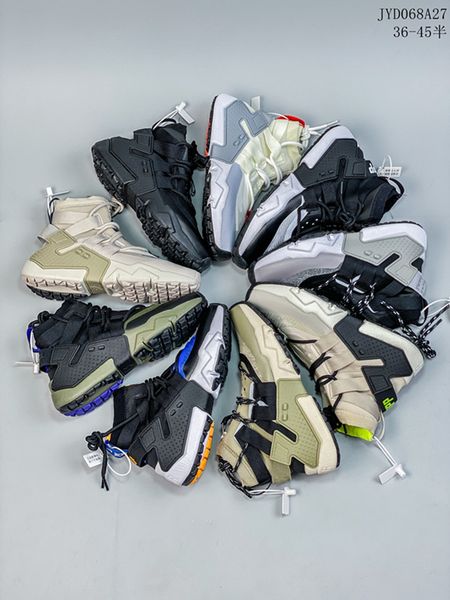 

2022 autumn and winter new casual shoes wallace six generations of high-mesh running shoes zipper functional shoess size 36-45, Black