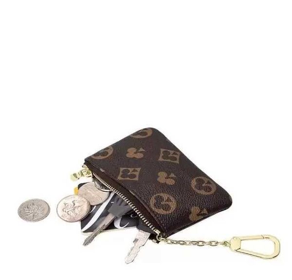 

genuine leather coin purse luxury design portable key p0uch wallet classic man/women chain bag with dust bag 2022, Red;black