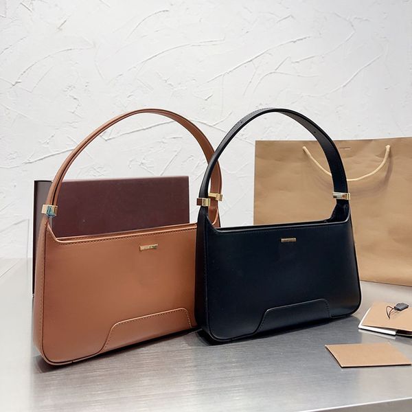 

vintage shoulder bag crossbody underarm handbags women purse genuine leather lady tote bags fashion big letter hardware internal zipper qual