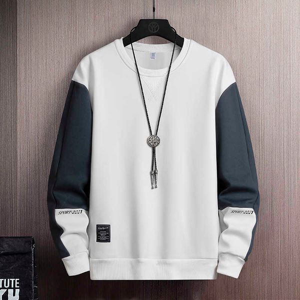 

men's hoodies sweatshirts 2022 solid color black white patchwork sweatshirt men's hoodies spring autumn hoody casual streetwear cl